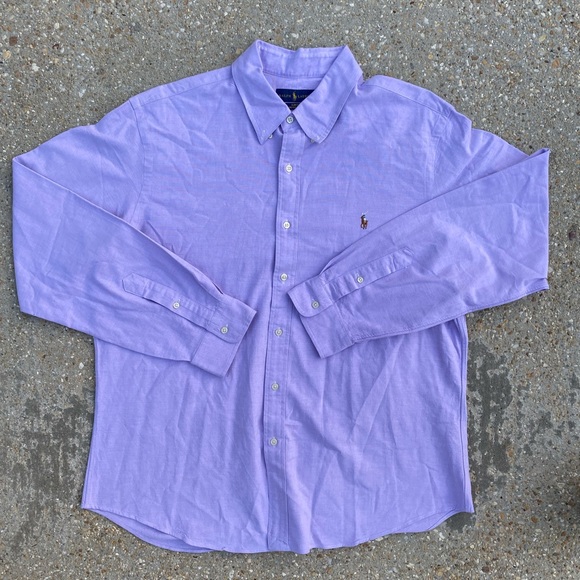 Polo Ralph Lauren Other - Ralph Lauren Slim Fit Stretch OXFORD SHIRT CUSTOM FIT DRESS SHIRT Purple S XXL